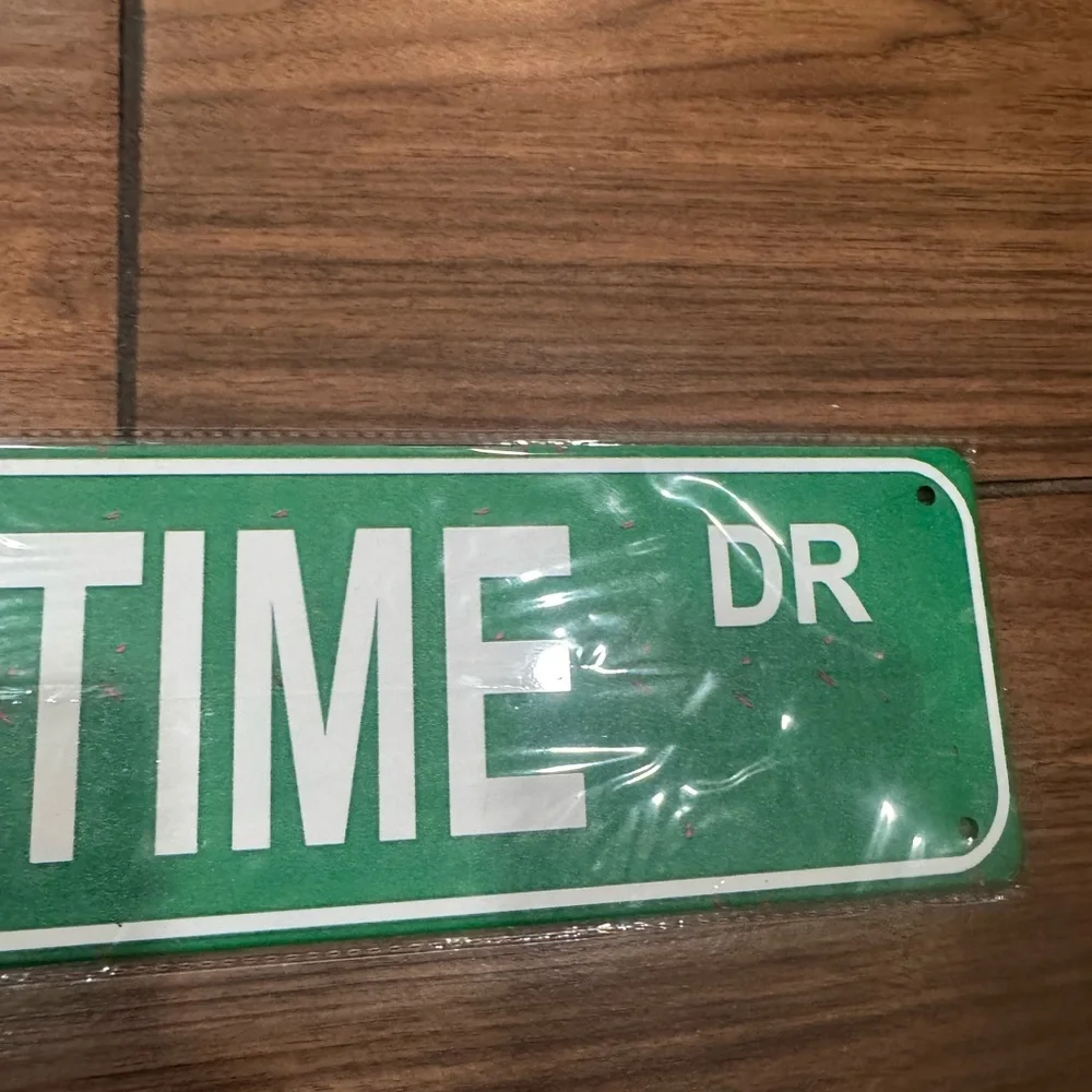 WINE TIME DR Green Decorative Street Sign home decor wall sign